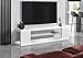Monarch specialties , TV Console, High Glossy with Tempered Glass, White, 60