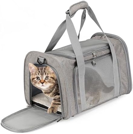 Bolsa Transporte Pet Avião Cabine até 14kg – Cinza, Dobrável com ...
