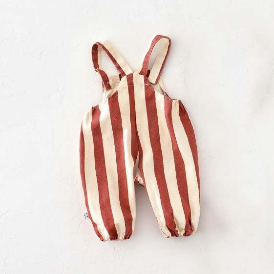 3Months-3Years Toddler Boys Girls Striped Suspender Jumpsuit Unisex-Baby And Toddler Stripe Print Overall