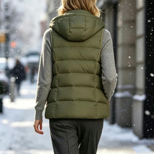 Puffer Vest Women Hooded Lightweight Quilted Fall Winter Casual Outerwear - image 7