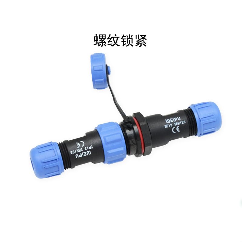 elpart SP1310+SP1311 Industry IP68 Waterproof M12 Power Connector Adapter 2 3 4 5 6 7 9Pin Ebike Motorcycle LED Lighting Car - #elPart2322657 (Color: 4Pin Set)