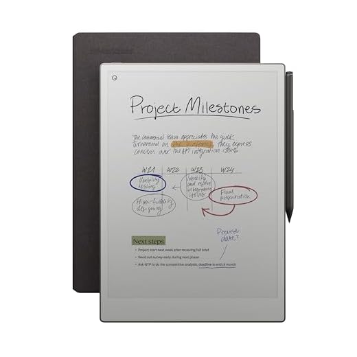 reMarkable Paper Pro Bundle – Mosaic Weave | Includes 11.8” reMarkable Paper Tablet, Marker Plus Pen with Eraser, and a Book Folio Cover in Mosaic Weave – Basalt