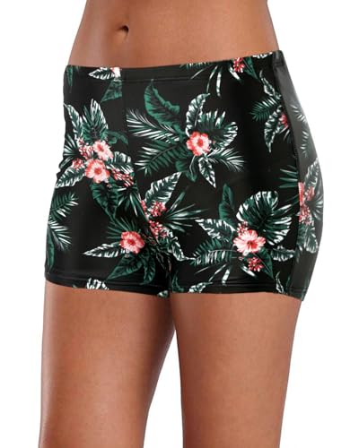 Image of Yonique Womens Swim Shorts Solid Tankini Bottoms Swimsuit Bottoms(Available in Plus)