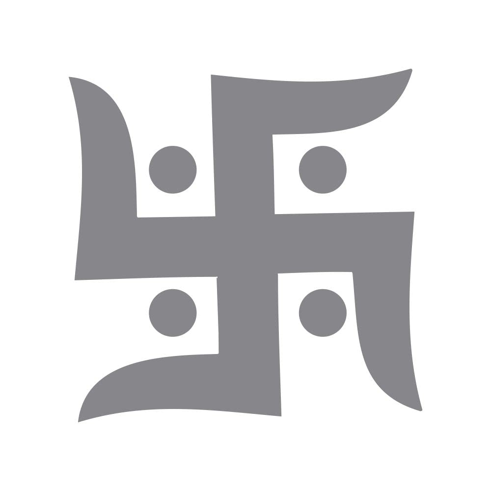 decalbazaar Vinyl Swastik Simple Glossy Wall Glass Vehicle Sticker 4 x 4 Inches Silver