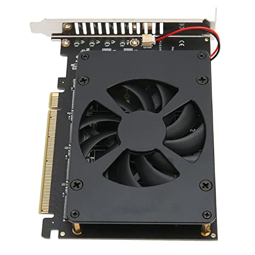 Adaptador M.2 PCIE, placa NVME Raid com ventilador de refrigeração PCIE 4.0 x 16 para 4 portas 4x32