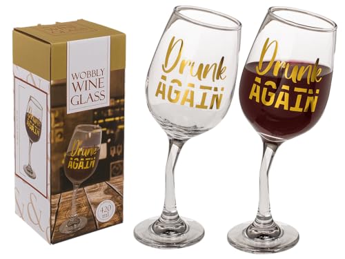 Out of the blue Copa de vino Wankendes II, para aprox. 420 ml, aprox. 8,5 x 22,5 cm, en caja de regalo