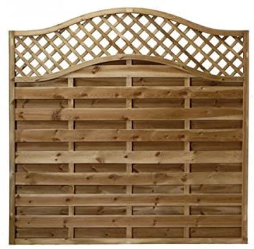 Total Sheds European Fence Panel 1.83m x 1.2m (6 x 4) Omega Decorative Lattice Top Pressure Treated Tanalised