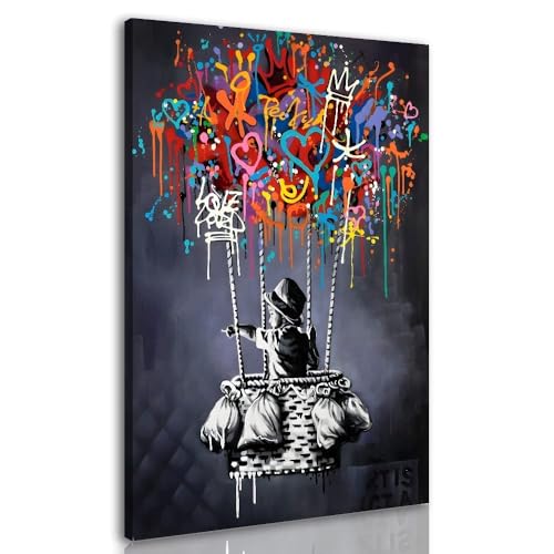 Impression sur toile street graffiti UKIXOM 70x108cm avec cadre intérieur