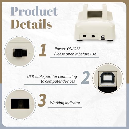 Image of Audio Guest Book Wedding Phone,32GB Memory Customized Audio Messages, Volume Adjustable, with Message Replay Feature, Suitable for All Kinds of Party(Beige+Golden Sign)
