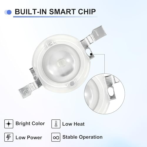 COB High Power LED Chip 3W Blue 3V-3.4V 45NM 450mA-10Pcs — 사진 4