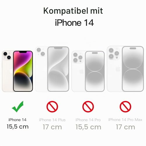 JETech Hülle für iPhone 14, Anti-Vergilbung, Durchsichtig – Ansicht 2