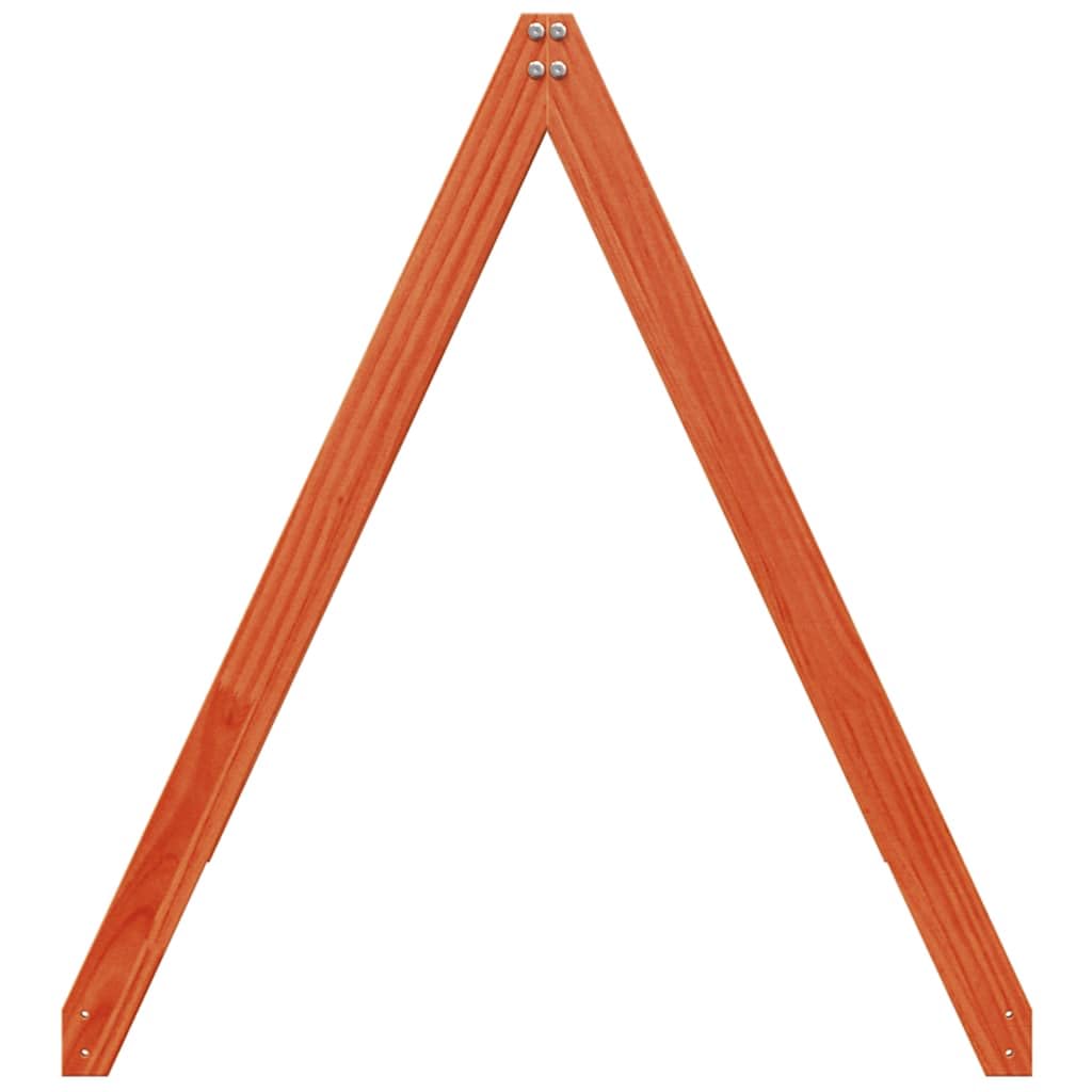 Techo para cuna de madera maciza de pino marrón cera, 209 x 95,5 x 88 cm, accesorios de cama para habitación infantil, accesorios de marco de cama, dormitorio, cama, montaje, estabilización