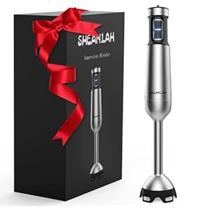 1000W Powerful Immersion Blender handheld, 2025 New Update Hand Blender with 25-Speed, Scratch-Resistant Hand Mixer with Heavy-Duty Copper Brushless Motor and Gift Box