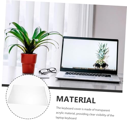 Protector de teclado de 17,3 pulgadas transparente en acrílico resistente contra polvo 6