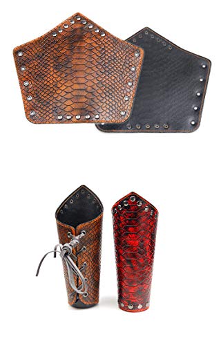 image for VolksRose Leather Archery Arm Guard, Adjustable Hunting Shooting Arm G