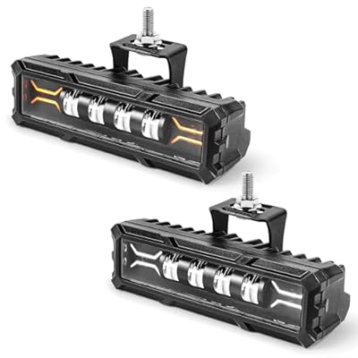 HOZILIFE 6 Inch Slim LED Light Bar Pods 2pcs 80W Off-Road Driving Fog Lights Spot Small 12V LED Work Lights Single Row LED Light Bars for Trucks ATV UTV Boats