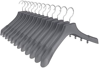 MR.SIGA Plastic Extra Wide Suit Hangers, Pack of 12, Width: 15.5" x 1.4"