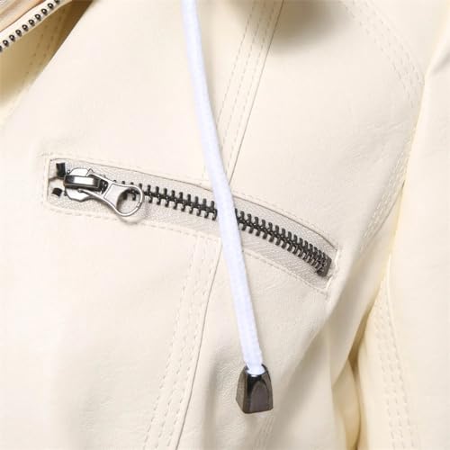 Dninmim Women Leather Jacket Coat Female Winter Motorcycle Jacket Zipper Hoodies Outwear3