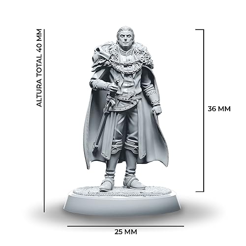 Vyesant, Príncipe Vampiro - Undead - Morto-vivo - Miniatura sem pintura para RPG