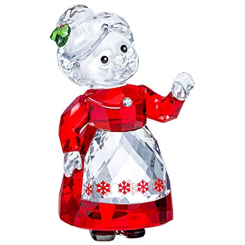 SWAROVSKI Mrs. Claus Figurine, Crystal/Light siam/Fern Green/Black Diamond/Jet