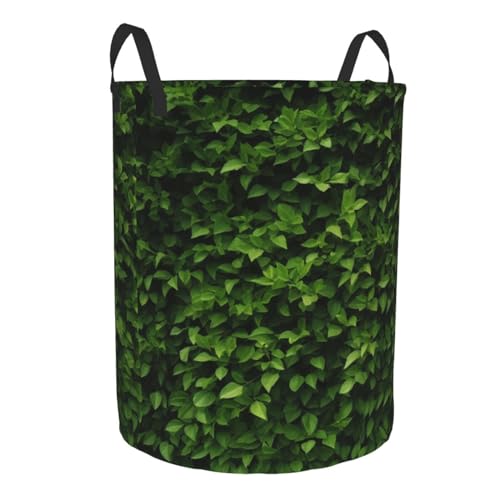 Hedge print Circular Hamper Waterproof Storage Bin Organizer Basket Laundry Hamper With Handles For Clothes Toys Small