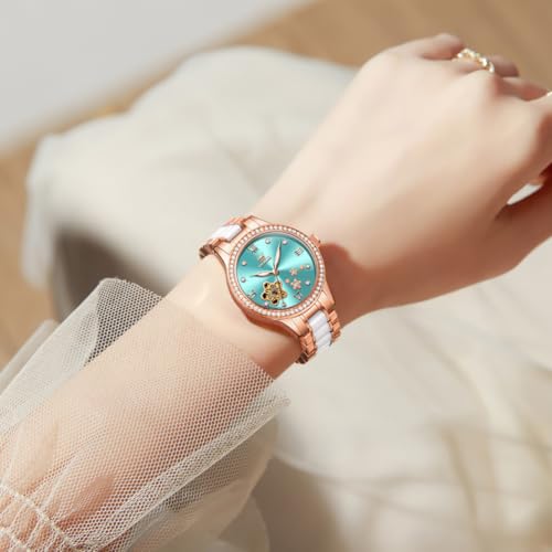 Image of OLEVS Womens Watches Automatic Luxury Dress Ladies Watch Self Winding Female Wrist Watch
