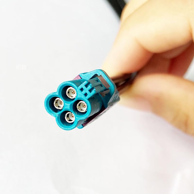 Elecbee Mini Fakra 4 in 1 A FAKRA Z Stecker rechtwinklig weiblich auf vier Anschlüsse Adapter LVDS Kabel für Fahrzeuge Koaxial Verlängerung RF 50CM RG316(T-E)