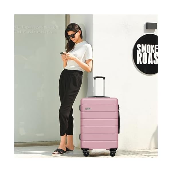 Explorer Lightweight Hardside Expandable Luggage Spinner Wheels Suitcase Wtsa Lock Pink New 3 Piece Set