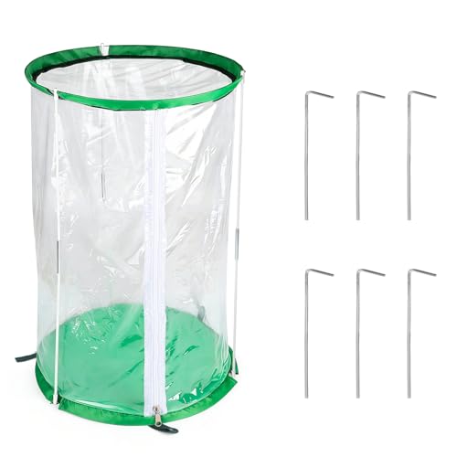 efuturetime Gewächshaus Klein 55cm x 30cm PVC Treibhaus Schädlingsbekämpfung Pflanzenschutz Portable mit 6 Erdanker für Kübelpflanzen Topfpflanzen