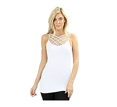 【papier】Cross Cami / Beige papier】Cross Cami / Beige Women's Camisole Tank Top Basic