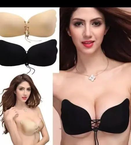 gelon Women’s Sticky Push Up Bra | Seamless Strapless Adhesive Kiss Bra for Backless, Off-Shoulder & Party Dresses Multicolor-picture-44