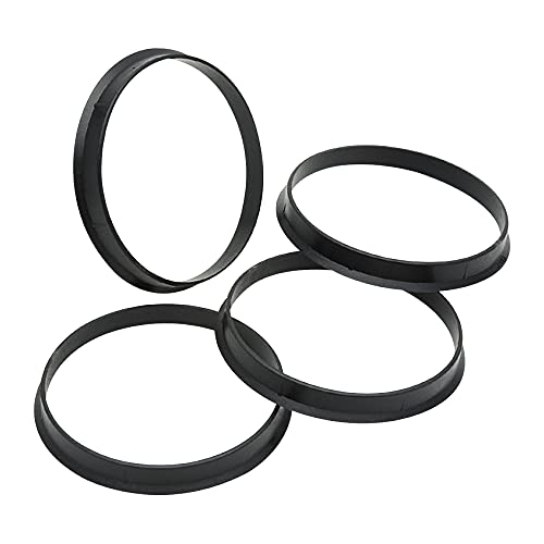 Topline Products Black Hub Centric Rings | 72.62mm OD to 67.1mm ID | Heavy Duty Plastic | Reduces Wheel Vibrations | Improves Ride Comfort | Set of 4