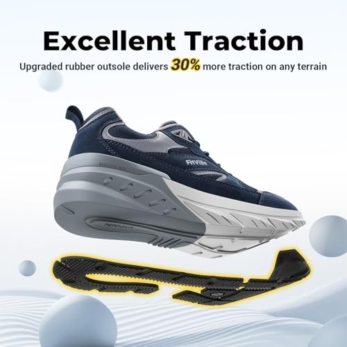 Image of FitVille Wide Walking Shoes for Men Extra Wide Width Sneakers with Arch Support for Flat Feet Heel Pain Relief Plantar Fasciitis - Rebound NEO V1