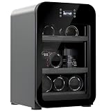 40L Dry Cabinet Camera Digital Dehumidify Electronic Dry Box with LED Lights Noiseless Energy Saving for Camera Lens Electronic Equipment Stamp Tea Jewelry Storage,Precise Humidity Control Black