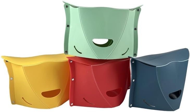 Miniatura 4 de Paquete de 4 taburetes plegables portátiles para acampar con función de bolso, sillas de viaje plegables ligeras para barbacoa, biblioteca y