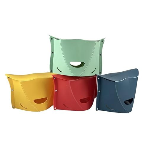 Pacote com 4 banquetas dobráveis portáteis para acampamento e caminhada com função de bolsa de mão –