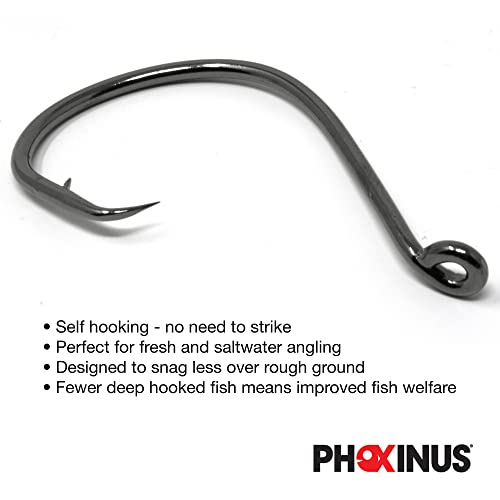 Phoxinus Circle Hooks, Freshwater and salt water fishing hooks, Ideal for Pike Cod Bass Pollock Conger Tope and more - Image 2