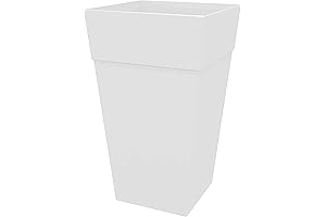 Bloem Tall Finley Tapered Square Planter: Extensive Outdoor Greenery Solution