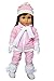 Brittany's My Pink Snowsuit Compatible with American Girl Dolls- 18 inch Doll Clothes-Includes Snow Pants-Jacket-Scarf-Hat-Mittens and White Shirt.