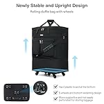 MILADA Expandable Luggage Bags for Travel Foldable Suitcase with Wheels Collapsible Rolling Travel Duffle Bag Lightweight Large Suitcases without Telescoping Handle, Black - Image 3