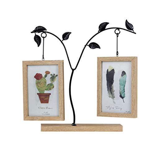 VOSAREA Marco De Fotos Doble Colgante De Hierro Decoración Moderna Para Hogar y Cafés Diseño Chic y Fashion Para Recuerdos De Graduación y Viajes Accesorio Estiloso Para Exhibición