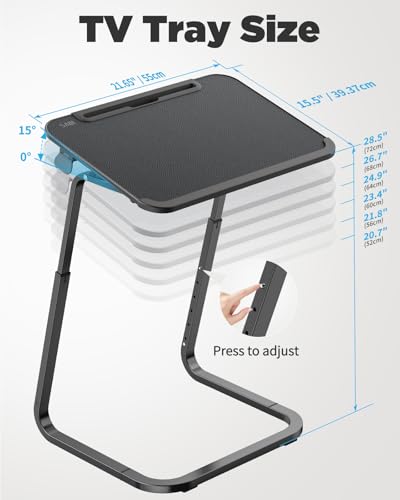 SAIJI-TV-Tray-Table-Heavy-Duty-Extra-Large-TV-Tray-Upgraded-TV-Dinner-Trays-for-Eating-Snack-Food-Tilt-Height-Adjustable-TV-Tray-Laptop-Desk-for-Sofa-Bedside-Small-Table SAIJI TV Tray Table Heavy Duty Extra Large TV Tray Upgraded TV Dinner Trays for Eating Snack Food Tilt Height Adjustable TV Tray Laptop Desk for Sofa Bedside Small Table