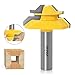 45 Degree Lock Miter Router Bit 1/2 Inch Shank.Woodworking Tools Joint Router Bits，Wood Milling Cutter Glue Joint Tools Set (1/2inch Shank, 2