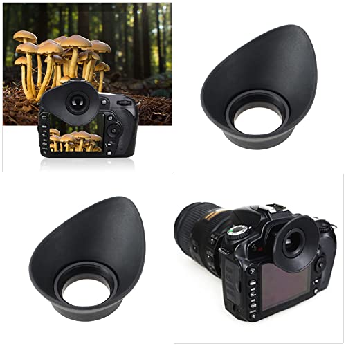 VGOL 2Pcs Oval Shape Eyepieces Replacement Compatible with D850 D810A D810 D800E D800 D500 Df D5 D4S D4 D3X Eyecup Viewfinder Black - Image 3