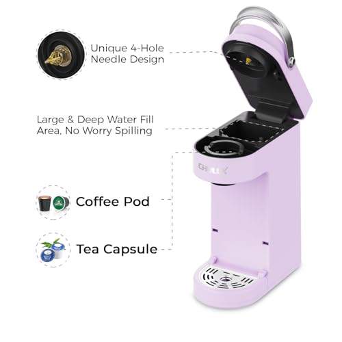 CHULUX-Slim-Single-Serve-Coffee-Maker-for-K-Pods-One-Cup-Coffee-Maker-Fits-73-Travel-Mugs-Coffee-Machine-with-6-to-12oz-Brew-Sizes-Lavender CHULUX Slim Single Serve Coffee Maker for K Pods One Cup Coffee Maker Fits 73 Travel Mugs Coffee Machine with 6 to 12oz Brew Sizes Lavender