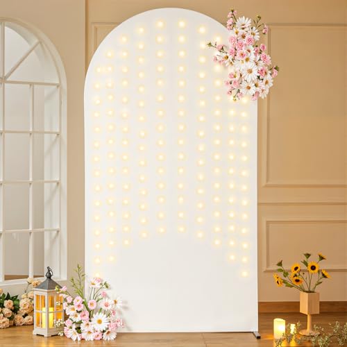 Cubierta blanca para fondo con luces para arco 7.2FT miniatura 5