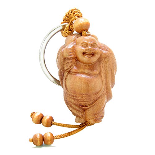 お守り Happy Laughing Buddha お金 バッグ チャーム 幸運 風水 シンボル キーホルダー 祝福