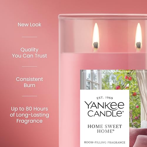 Image of Yankee Candle Large Tumbler Scented Candle with up to 80 Hour Burn Time, Premium Plant Wax Blend for Consistent Burn, 20 oz Tumbler Candle with Room Filling Fragrance, Home Sweet Home