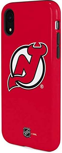 Skinit Pro Phone Case Compatible with iPhone XR - Officially Licensed NHL New Jersey Devils Solid Background Design