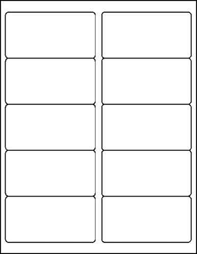 MACO Laser/Ink Jet White COVER-ALL Shipping Labels, 2" x 4", 10 per Sheet, 5000 per Box (ML-1000B2)